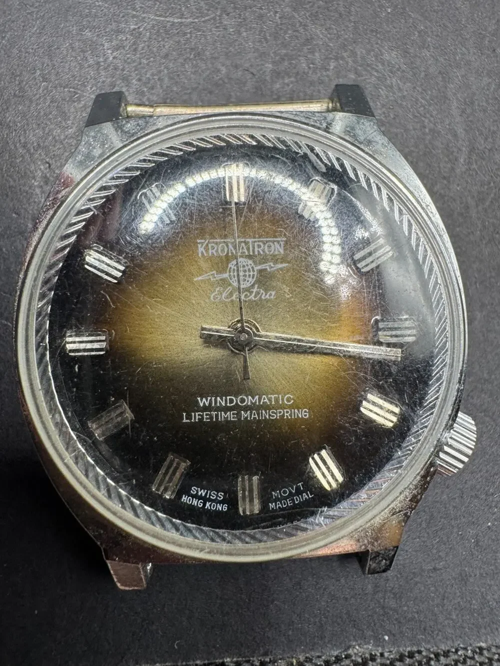 Vintage Kronatron Electra Windowmatic Lifetime Mainspring Men's Wristwatch